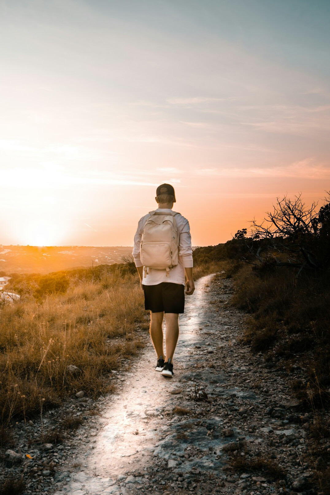 person on path to success