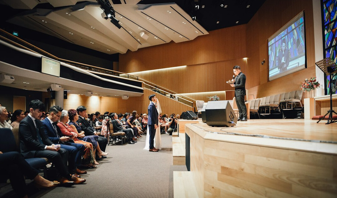 person practicing public speaking