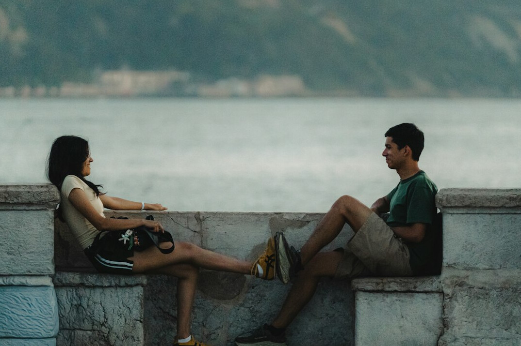 couple talking calmly